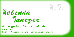 melinda tanczer business card